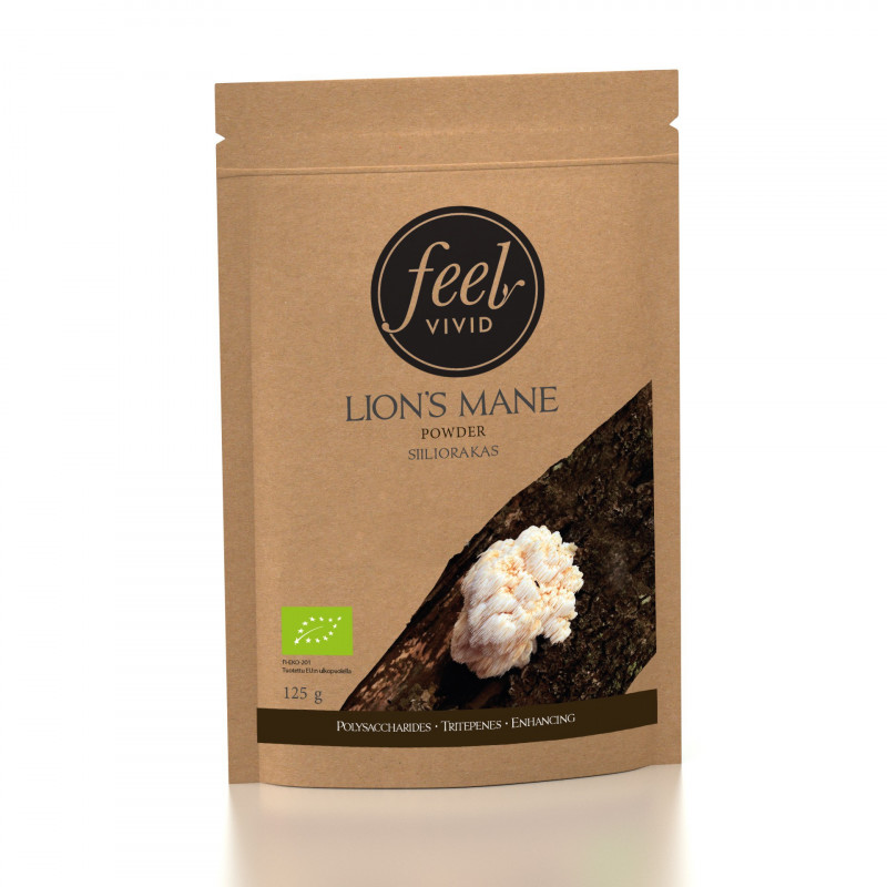 Lion's mane-jauhe, Luomu 125 g Lion's mane-jauhe, Luomu 125 g