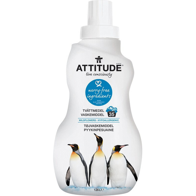 Nestemäinen pyykinpesuaine, wild flower 1,05 l, Attitude