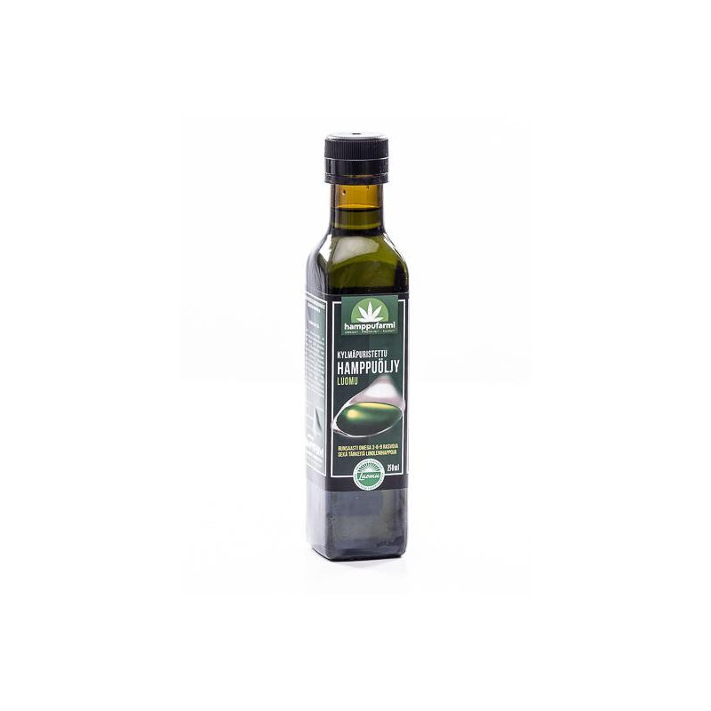 Kylmäpuristettu hamppuöljy, Luomu 500ml