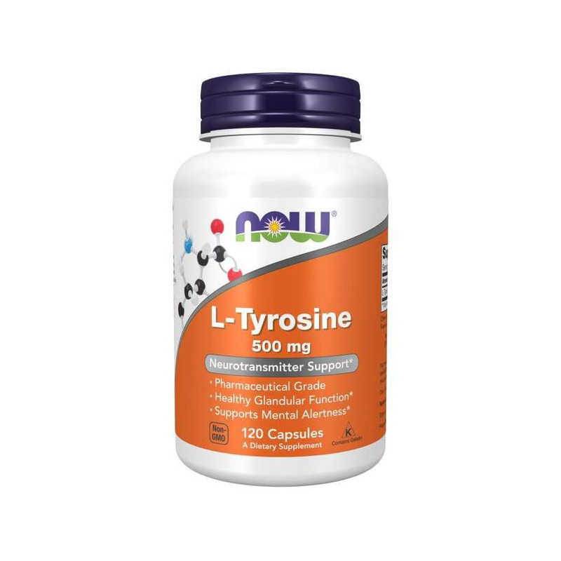 NOW Foods L-Tyrosine 500 mg, 120 kaps