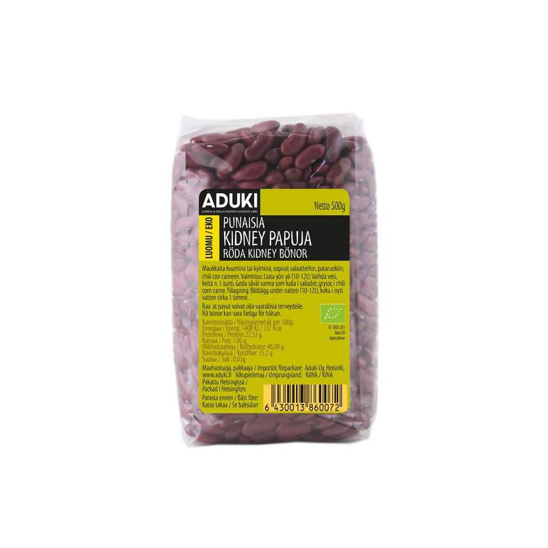 Punainen kidneypapu 500 g, Luomu Punainen kidneypapu 500 g, Luomu