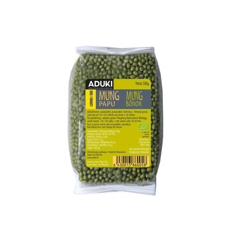 Mungapapu 500 g, Luomu Mungapapu 500 g, Luomu
