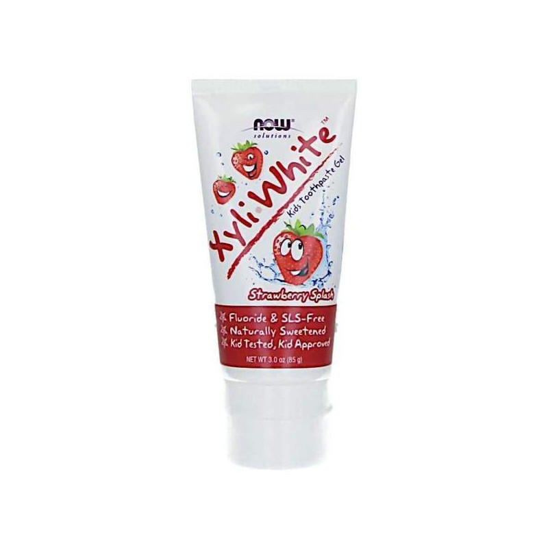 NOW Foods XyliWhite Strawberry Splash tandkräm, 85g