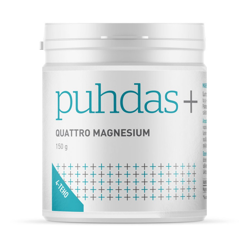 Quattro magnesium jauhe 150 g, Puhdas+ Quattro magnesium jauhe 150 g, Puhdas+