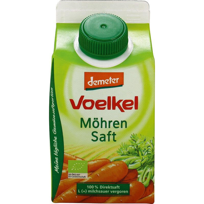 Porkkanamehu 500ml, Voelkel Porkkanamehu 500ml, Voelkel