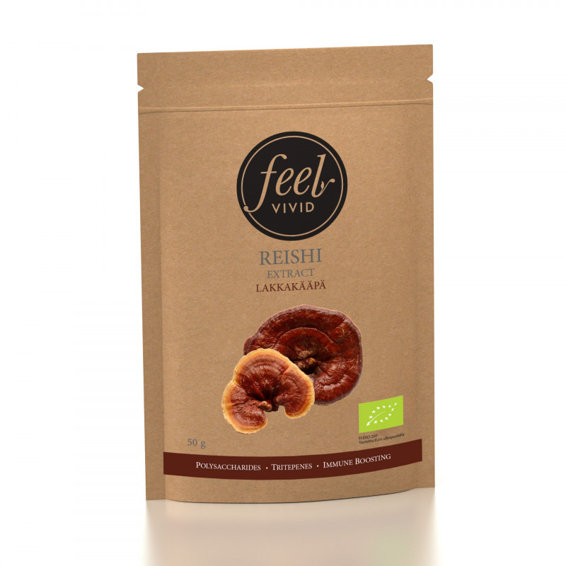Reishi-pulverextrakt 50 g, Ekologisk