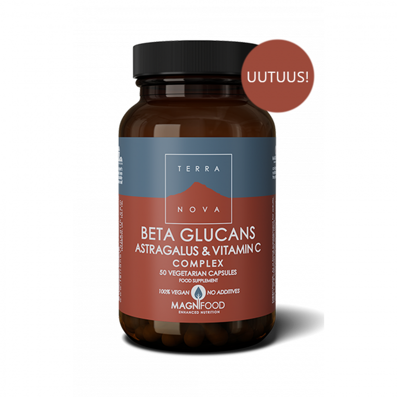 Betaglukaani, Astragalus & C-vitamiini Complex, Terranova 50 kaps