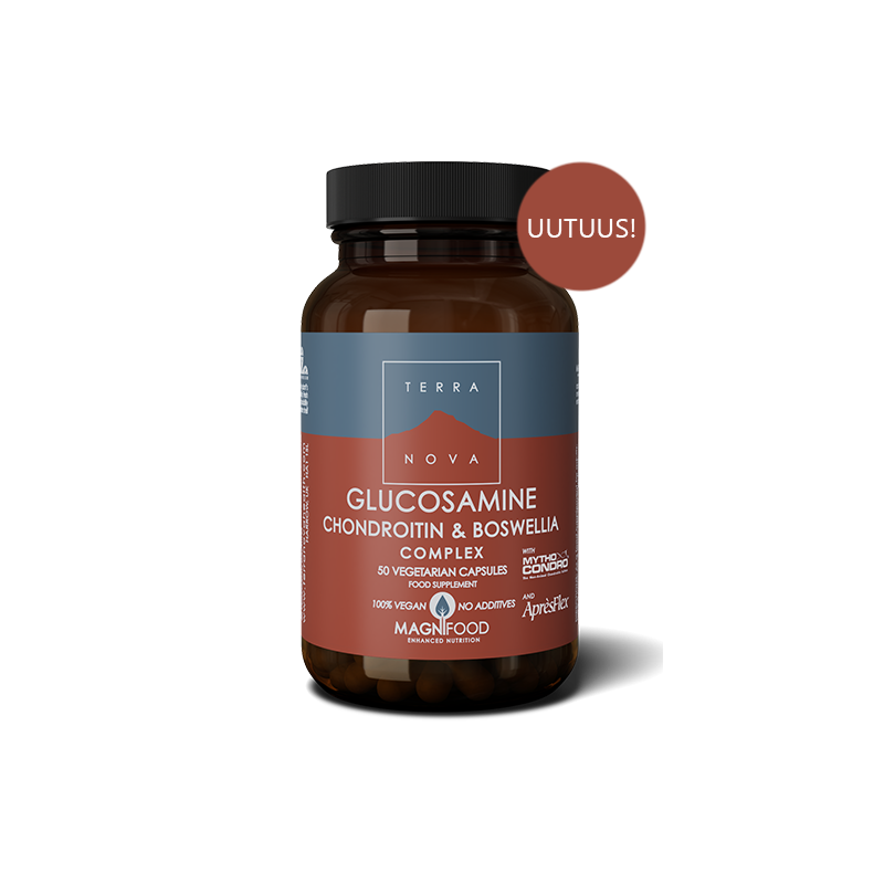 Glukosamiini, Kondroitiini & Boswellia Complex, Terranova 50 kaps Glukosamiini, Kondroitiini & Boswellia Complex, Terranova 50 kaps