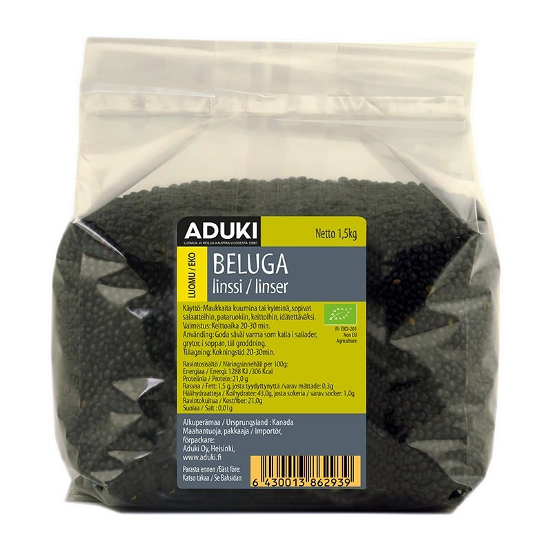 Belugalinser, Ekologiskt 1,5 kg
