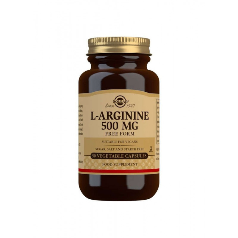 L-Arginiini 500mg, Solgar 50kaps