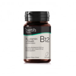 B12-vitamiini + Folaatti 100 tabl, Bertil´s