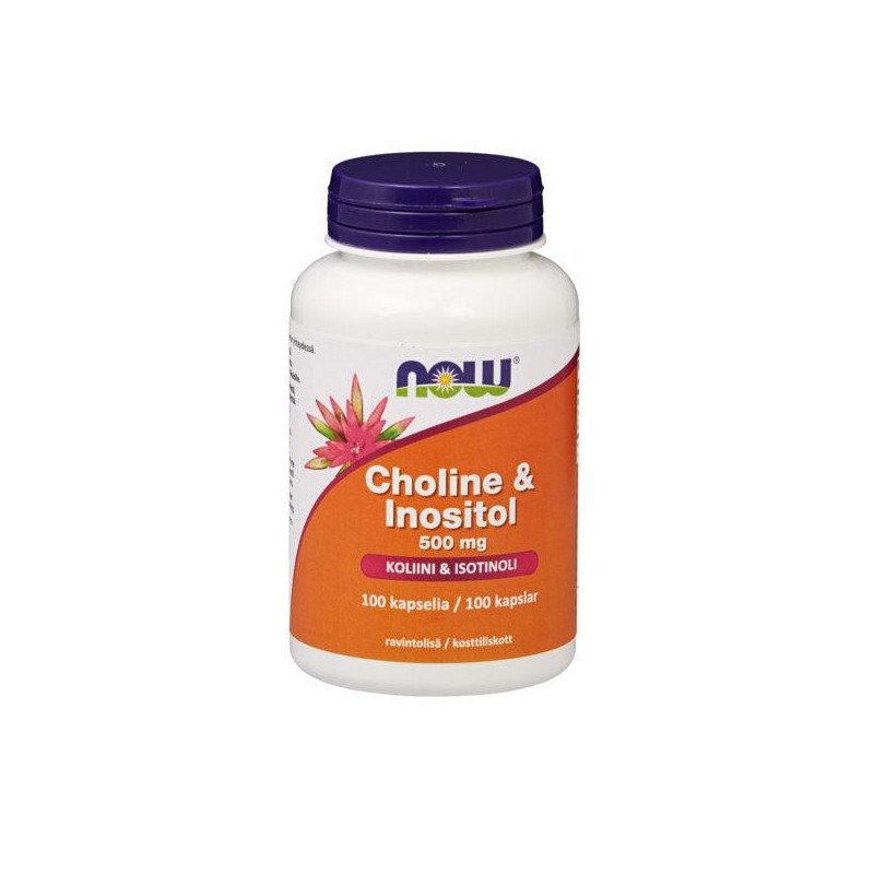 NOW Foods Choline & Inositol 500mg, 100 kaps