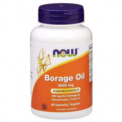 NOW Foods Borage Oil 1000 mg, 60 kaps