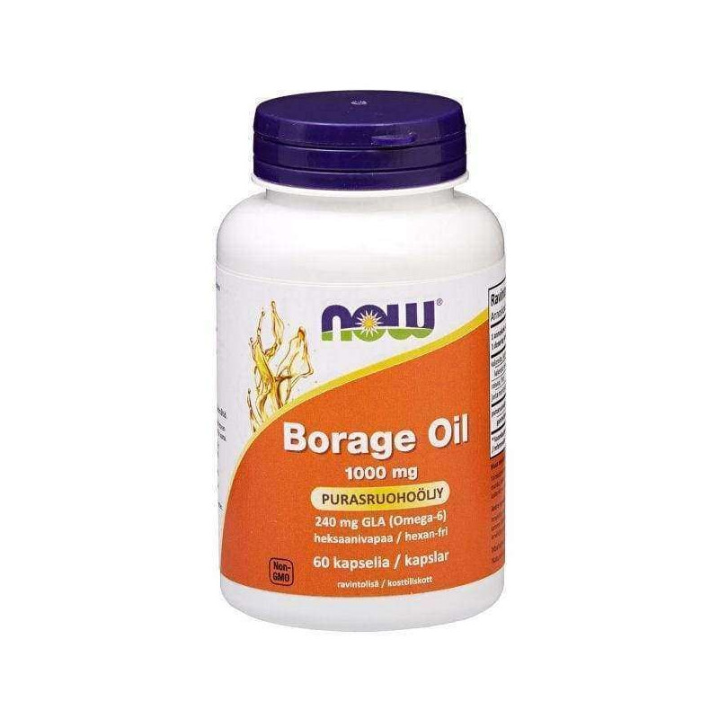 NOW Foods Borage Oil 1000 mg, 60 kaps