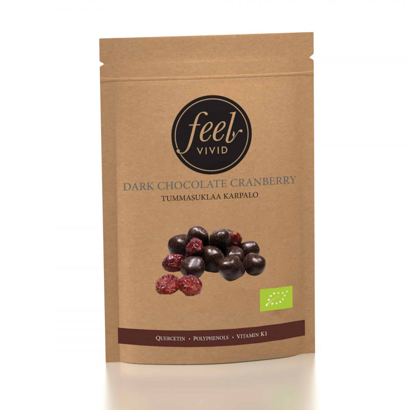 Tummasuklaa Karpalo 500g, Luomu