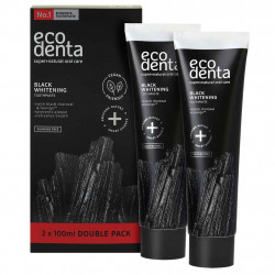 Ecodenta Black Whitening hammastahna 2 x 100ml, Tuplapakkaus