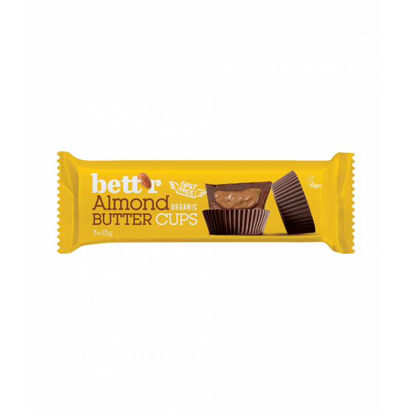 Nut Butter Cups with Almond Cream 39g, Ekologisk