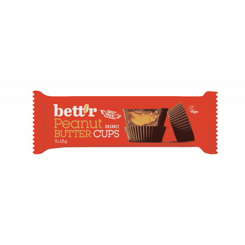 Nut Butter Cups with Peanut Cream 39g, Ekologisk