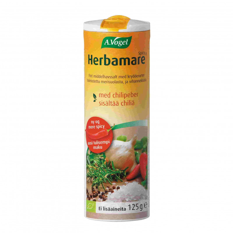 Herbamare spicy suolaseos 125g, Luomu Herbamare spicy suolaseos 125g, Luomu