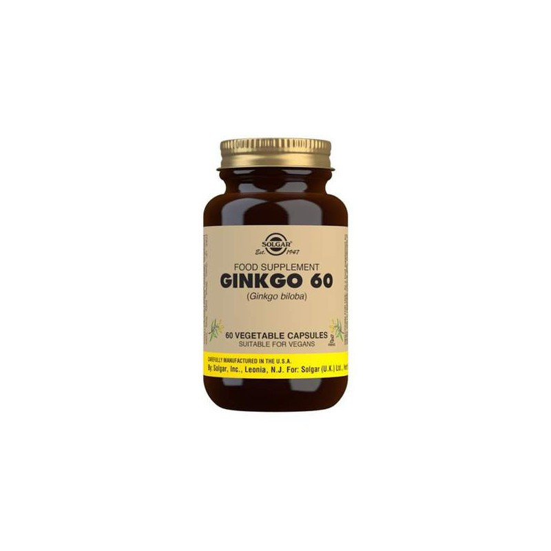 Ginkgo Biloba, Solgar 60 kaps