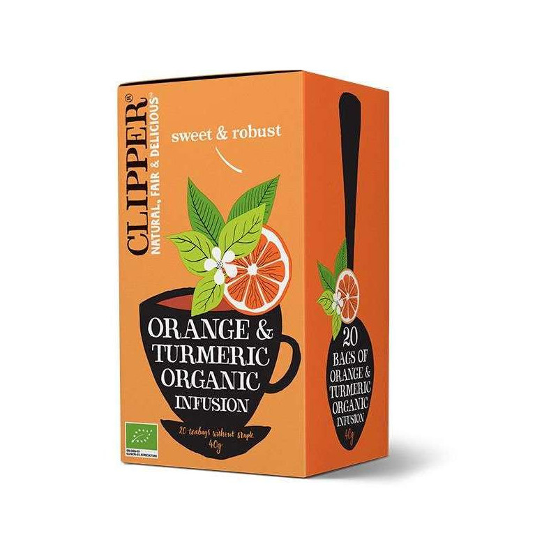 Appelsiini-kurkumayrttitee 20 ps, Clipper Appelsiini-kurkumayrttitee 20 ps, Clipper