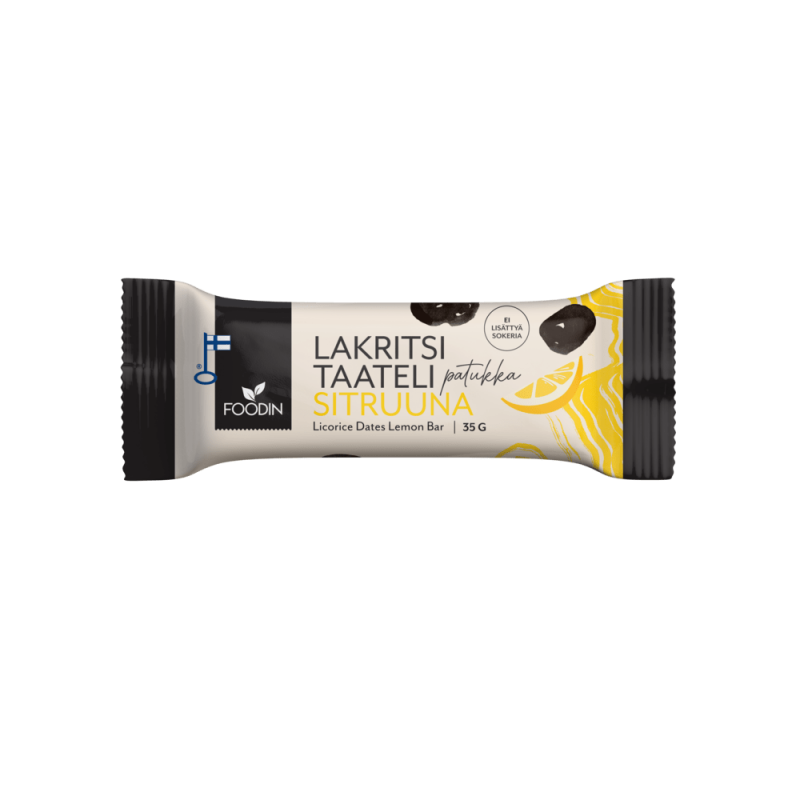 Lakritsitaatelipatukka Sitruuna 35g Lakritsitaatelipatukka Sitruuna 35g