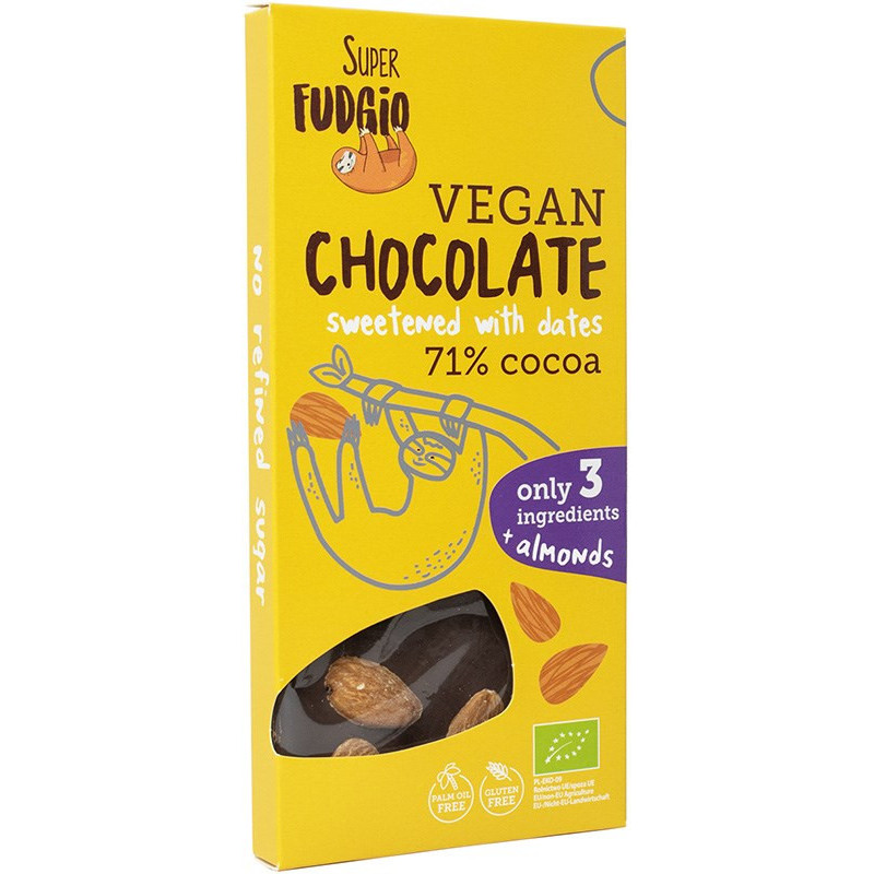 Vegaaninen suklaa, manteli 100 g, Super Fudgio