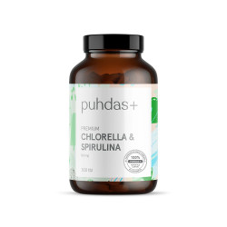 Chlorella & spirulina 500 mg, 300 tabl, Puhdas+