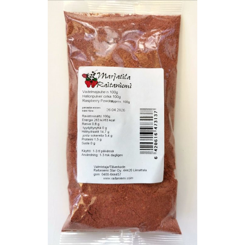 Vadelmajauhe 100 g Vadelmajauhe 100 g