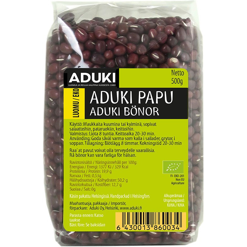 Adukipapu 500 g, Luomu Adukipapu 500 g, Luomu
