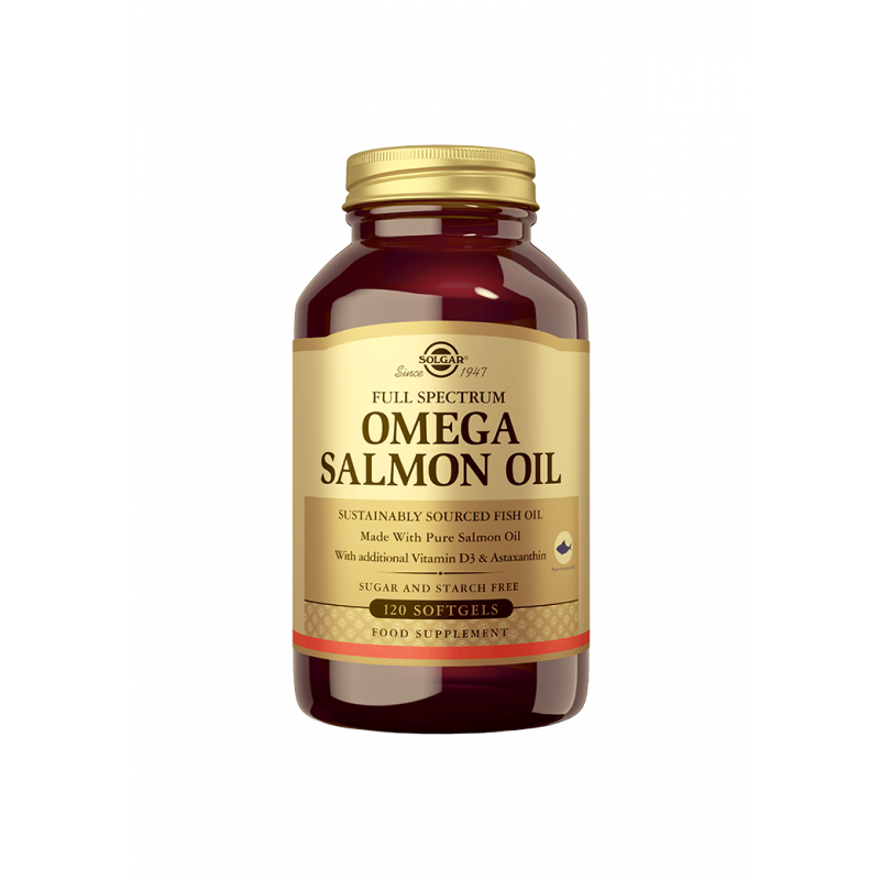 Full Spectrum Omega Salmon Oil, 120 kaps, Solgar