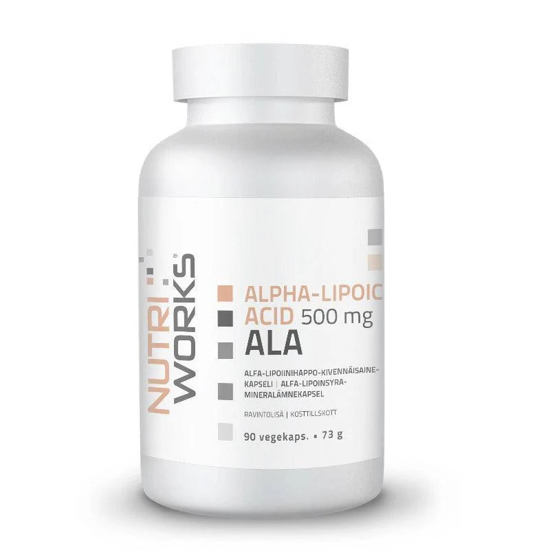 Alpha-Lipoic Acid 500mg - Alfa-lipoiinihappo 90 kaps, Nutri Works Alpha-Lipoic Acid 500mg - Alfa-lipoiinihappo 90 kaps, Nutri Works
