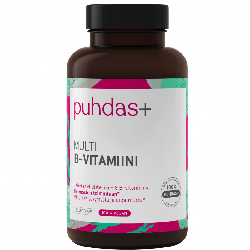 Multi B-vitamin 120 kapslar, Puhdas+