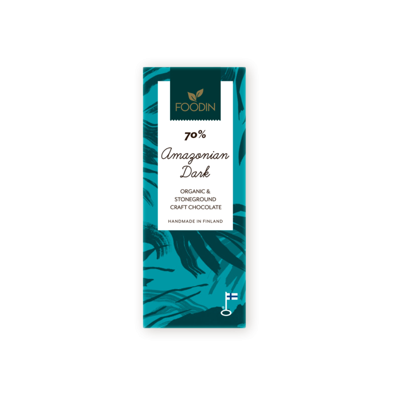 Raakasuklaa, 70% Amazonian Dark, 40g, Luomu