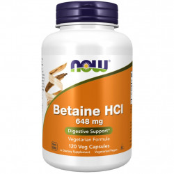 Betaine HCL 648mg + pepsin 120 kaps