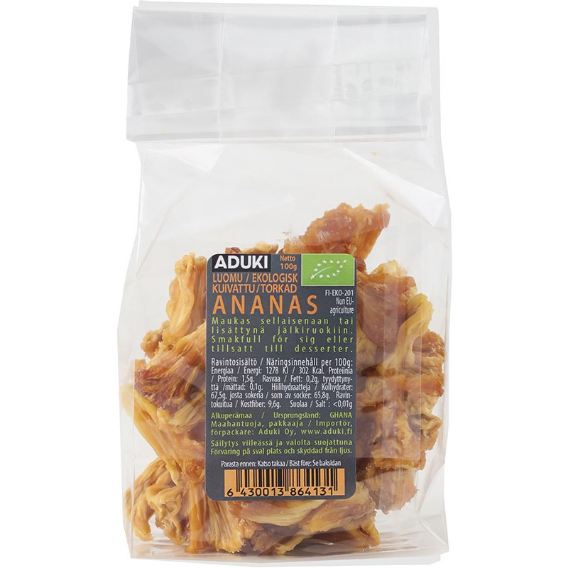 Ananas, kuivattu 100 g, Luomu Ananas, kuivattu 100 g, Luomu