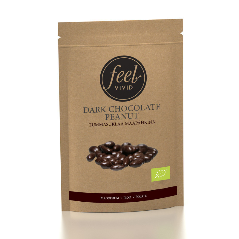 Mörk choklad med jordnötter 500g, ekologisk