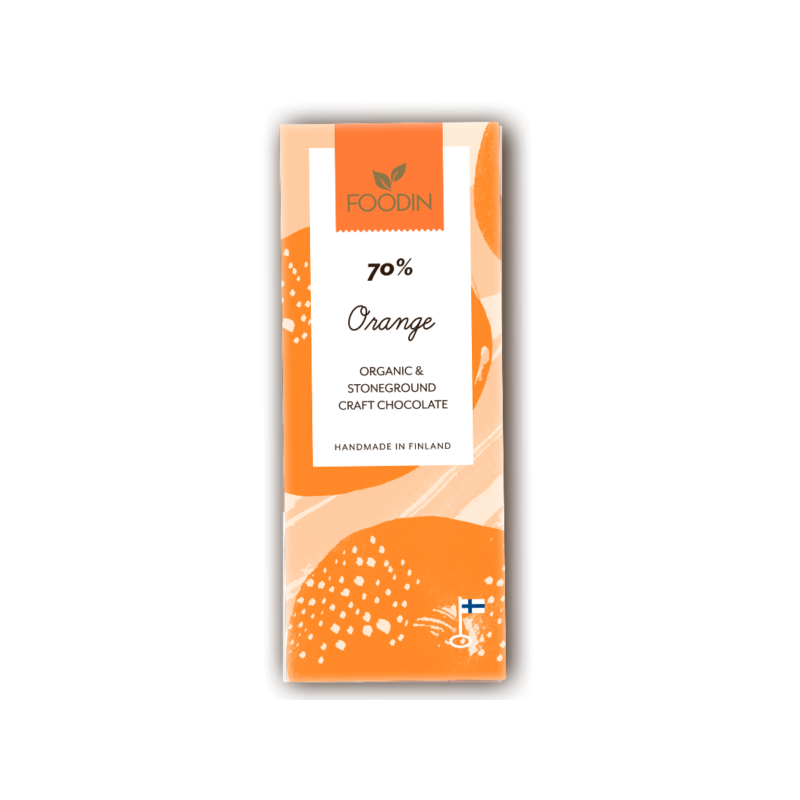 Raakasuklaa 70% Appelsiini, 40g, Luomu