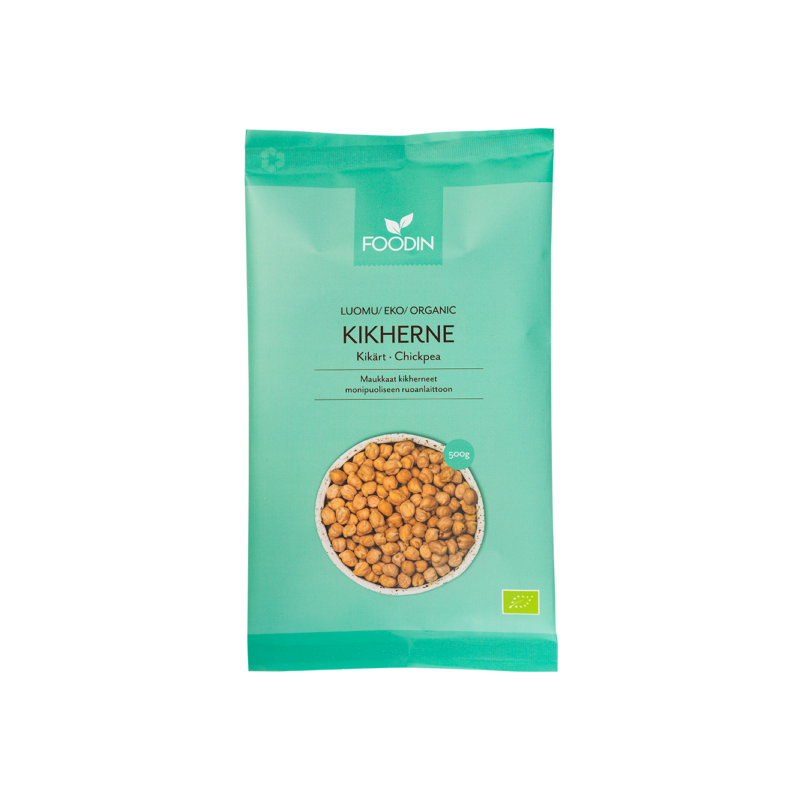 Kikherne, Luomu, Raaka, 500g