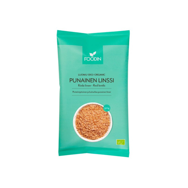 Punainen linssi, luomu 500 g