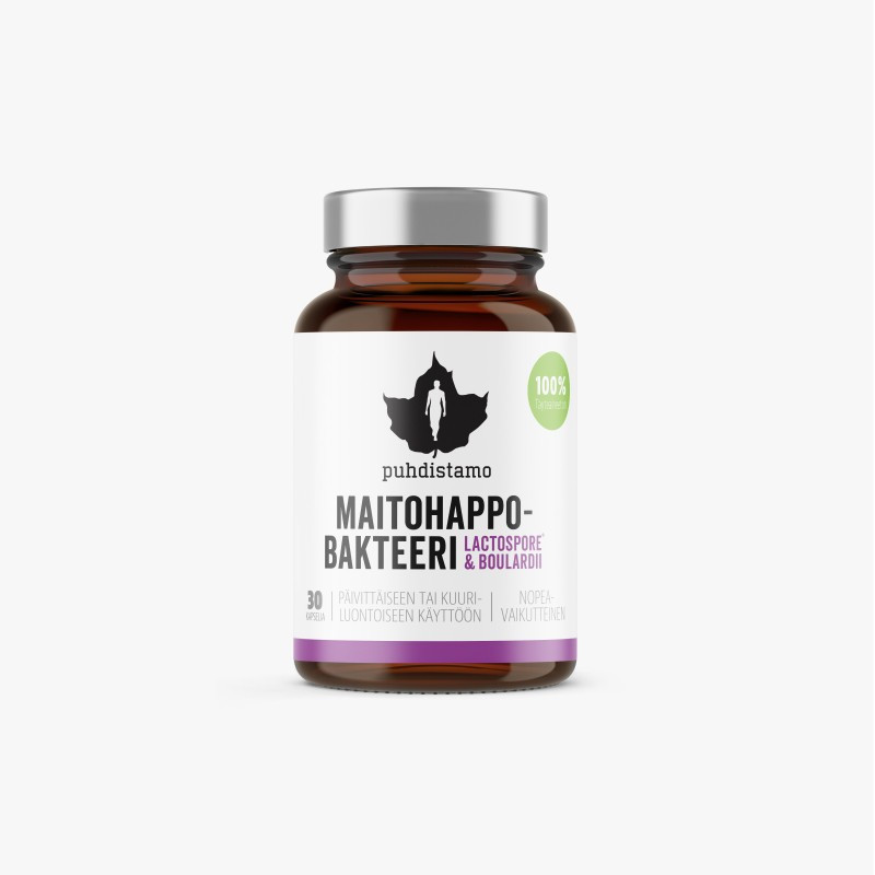 Maitohappobakteeri-LactoSpore + Boulardii 30 kaps