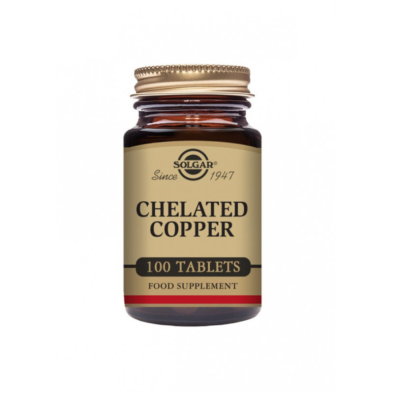 Chelated copper, Solgar 100 tabl